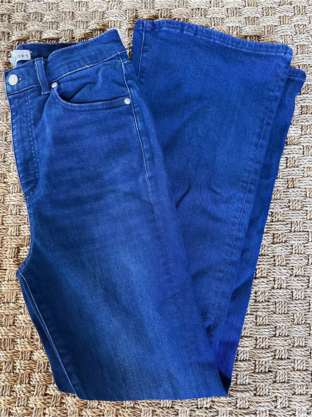 LOFT Women's Deep Blue Flare Jeans